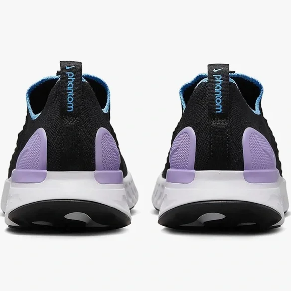 Nike Black and Purple Athletic Slip On Sneakers - Picture 3 of 8